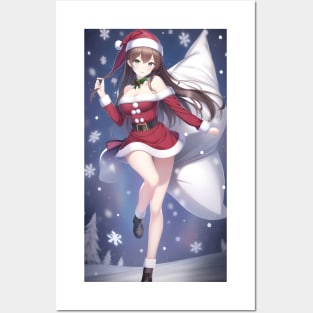 Santa Girl Posters and Art